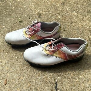 Women's rainbow foot joy golf shoes